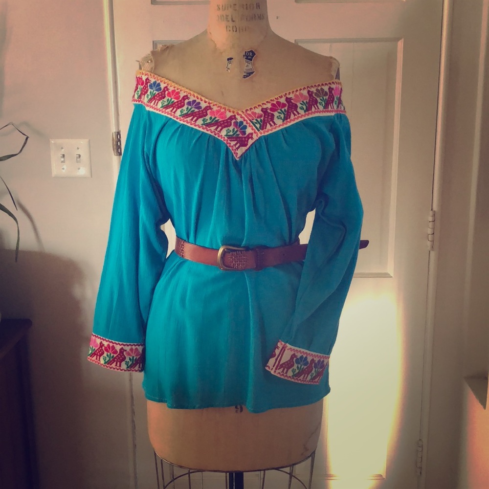 Mexican Embroidered Blouse
